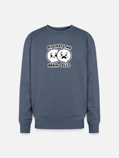 My Last Two Brain Cells - Oversized Crewneck Sweatshirt - stone blue