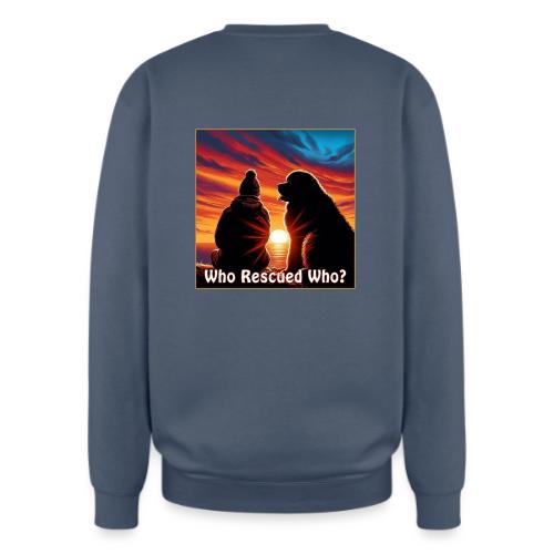 Who Rescued Who- Winter Version - Oversized Crewneck Sweatshirt