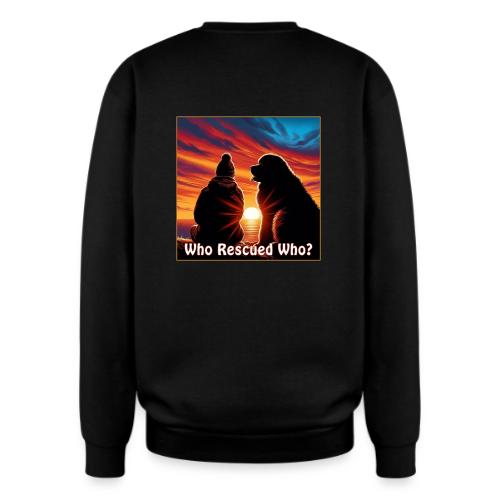 Who Rescued Who- Winter Version - Oversized Crewneck Sweatshirt