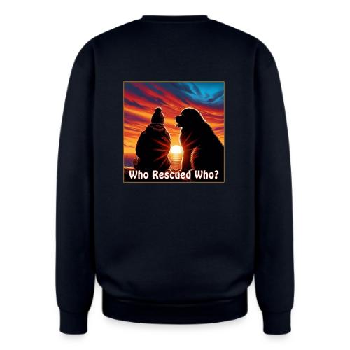 Who Rescued Who- Winter Version - Oversized Crewneck Sweatshirt