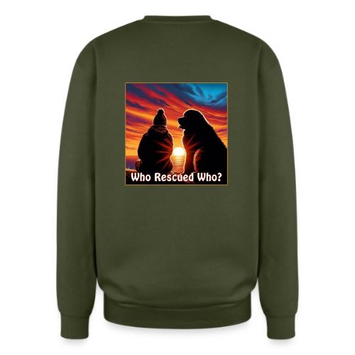 Who Rescued Who- Winter Version - Oversized Crewneck Sweatshirt
