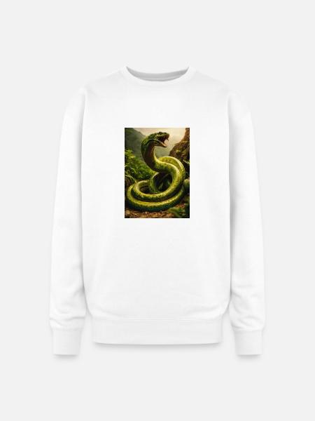 Titanoboa: prehistoric predator. - Oversized Crewneck Sweatshirt - white