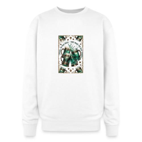 Cheers to Bad Ideas Tankards Graphic Tee - Oversized Crewneck Sweatshirt