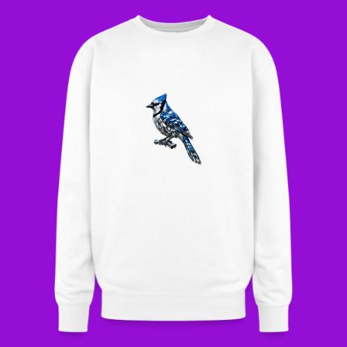 Silver Blue Jay on Perch + Flight Stages 2-print - Oversized Crewneck Sweatshirt