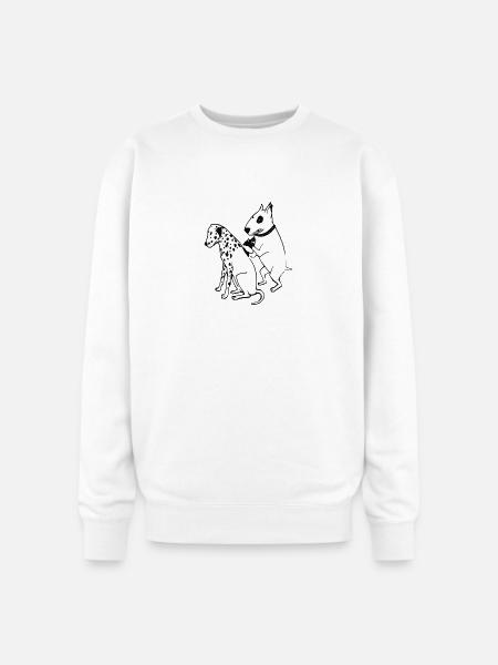 DALMATIAN DOG, TATTOO - Oversized Crewneck Sweatshirt - white