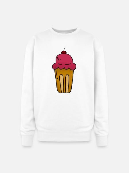 Pink Ice Cream Pop Art Cone - Oversized Crewneck Sweatshirt - white