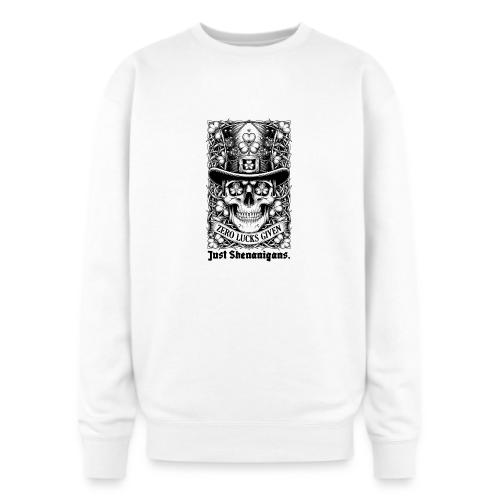 Salty Shamrock Skull T-Shirt - Oversized Crewneck Sweatshirt