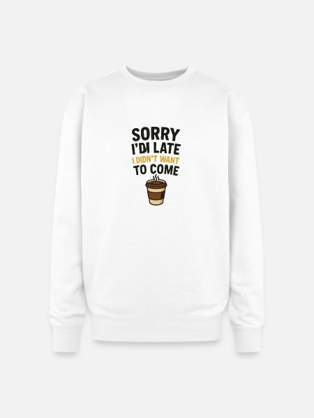 Sorry - Oversized Crewneck Sweatshirt - white