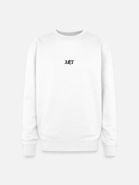 Gothic  Black Typography - Oversized Crewneck Sweatshirt - white