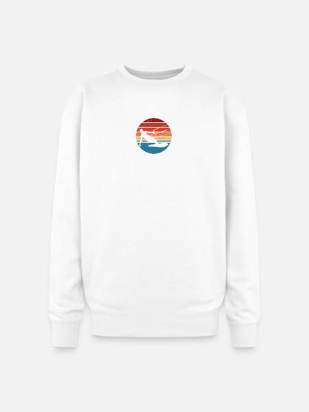 Sunset Kite Surf Silhouette - Oversized Crewneck Sweatshirt - white