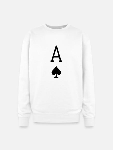Ace of Spades - Oversized Crewneck Sweatshirt - white