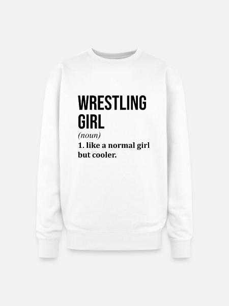 Wrestling Wrestling Wrestling - Oversized Crewneck Sweatshirt - white