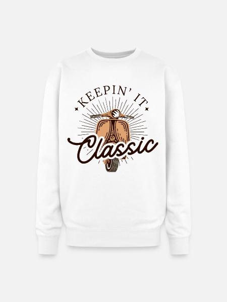 Keepin' It Classic - Oversized Crewneck Sweatshirt - white
