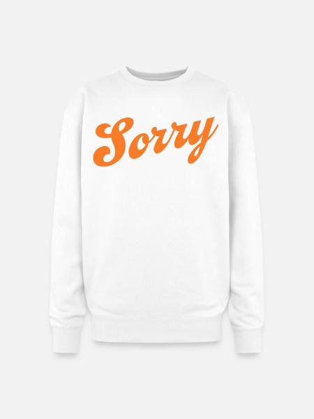 Sorry - Oversized Crewneck Sweatshirt - white