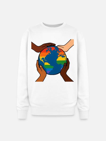 Unity in Diversity - Oversized Crewneck Sweatshirt - white
