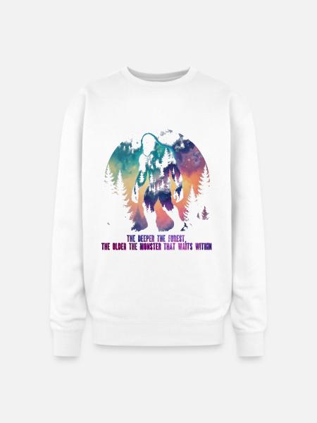 Bigfoot Creature Mythological Creatures - Oversized Crewneck Sweatshirt - white