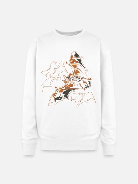 Polygon Bats - Oversized Crewneck Sweatshirt - white