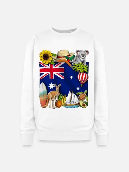 Australia - Oversized Crewneck Sweatshirt - white
