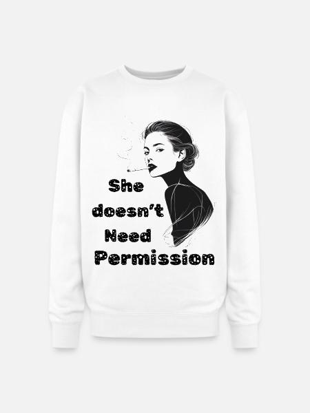 Noir Silhouette Smoking - Oversized Crewneck Sweatshirt - white