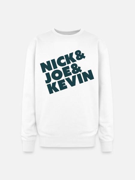 Nick & Joe & Kevin - Oversized Crewneck Sweatshirt - white