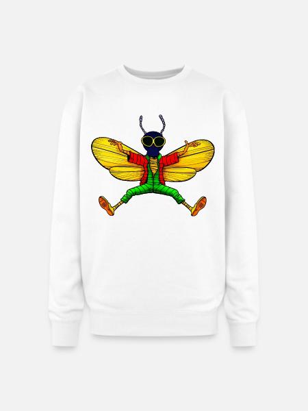 Fly Yogi - Oversized Crewneck Sweatshirt - white