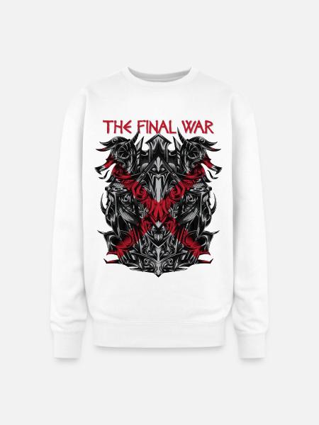 Final War Glyphs - Oversized Crewneck Sweatshirt - white