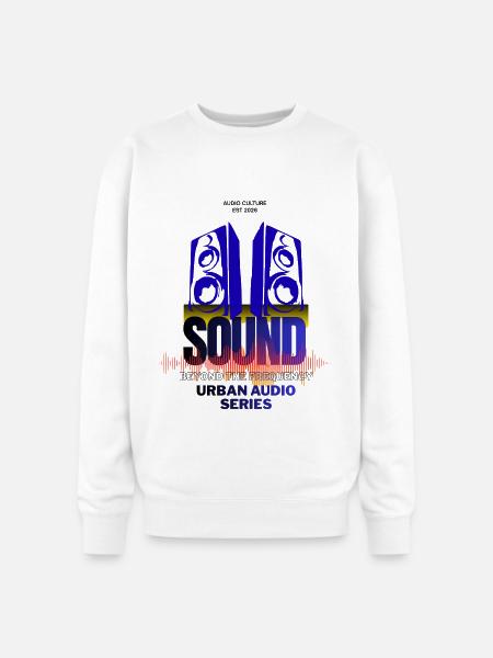 Urban Audio Speakers Emblem - Oversized Crewneck Sweatshirt - white