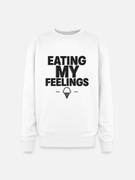 Eating My Feelings - Oversized Crewneck Sweatshirt - white