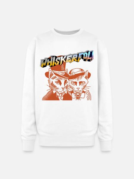 WHISKERLORE - Oversized Crewneck Sweatshirt - white
