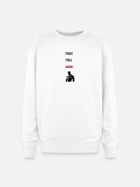 Mirror Red Glyphs - Oversized Crewneck Sweatshirt - white