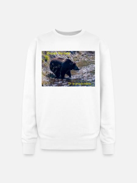 Choose The Bear - Oversized Crewneck Sweatshirt - white