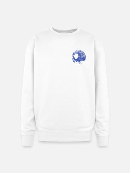 Retro Disco Ball - Oversized Crewneck Sweatshirt - white