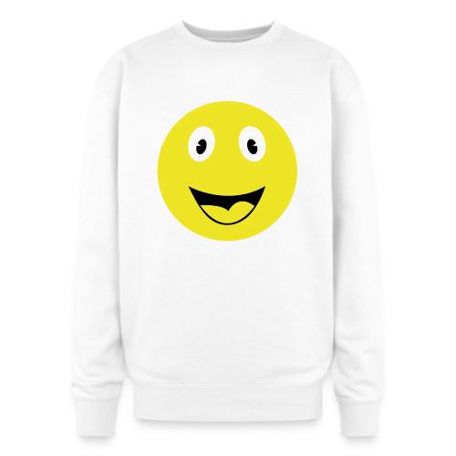 Yellow Happy Face Print - Oversized Crewneck Sweatshirt