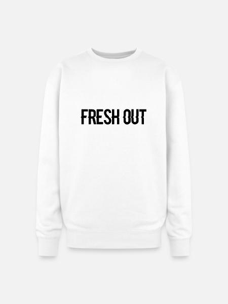 fresh out - Oversized Crewneck Sweatshirt - white