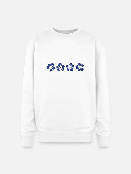 hawaii hibiscus flower - Oversized Crewneck Sweatshirt - white