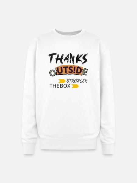 thanks - Oversized Crewneck Sweatshirt - white