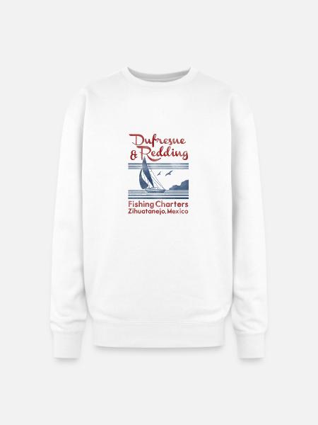 Dufresne and Redding Fishing Charters - Oversized Crewneck Sweatshirt - white