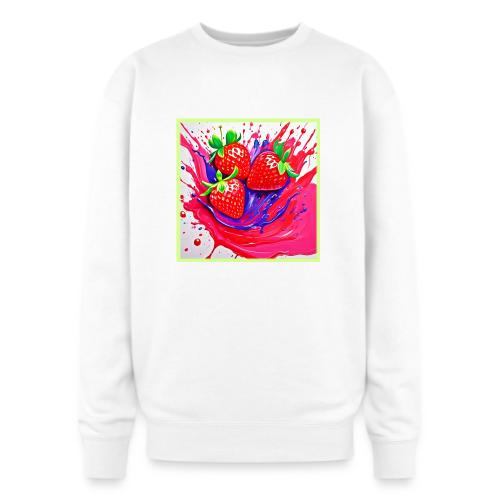 Vibrant Strawberry Splash - Oversized Crewneck Sweatshirt