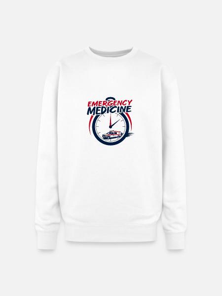 Life Saver Design - Oversized Crewneck Sweatshirt - white