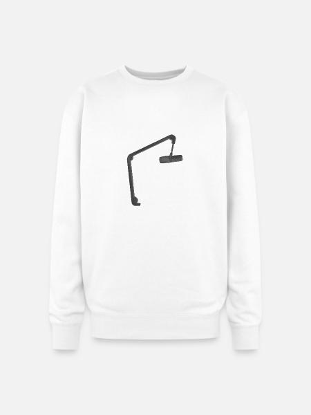 Microphone - Oversized Crewneck Sweatshirt - white