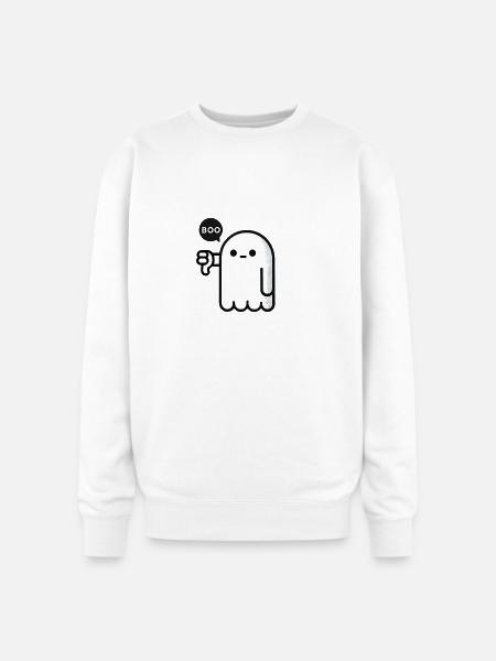 Ghost of Disapproval - Oversized Crewneck Sweatshirt - white