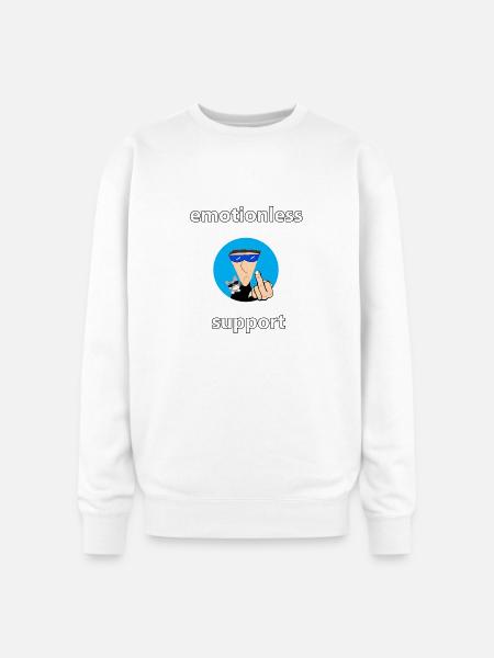 emotionless support - Oversized Crewneck Sweatshirt - white