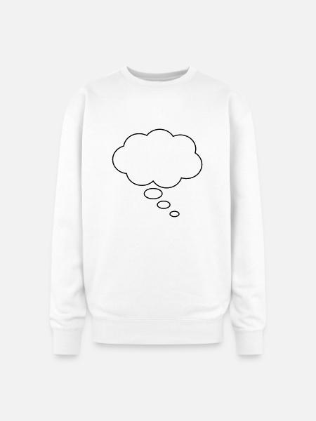 Thought bubble - Oversized Crewneck Sweatshirt - white