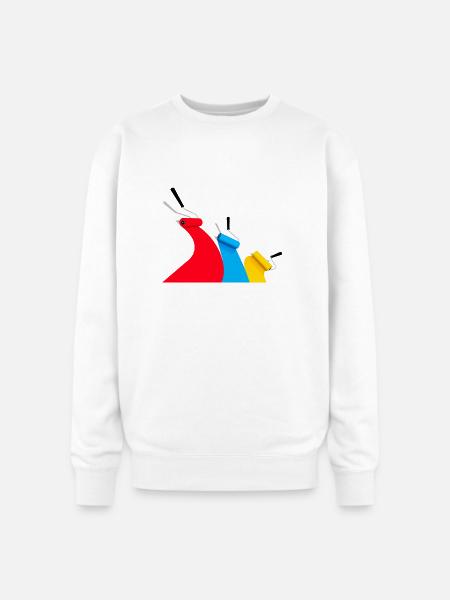 paint rollers - Oversized Crewneck Sweatshirt - white