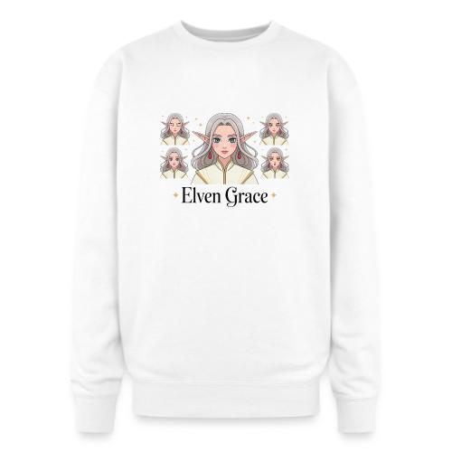 Elven Grace Fantasy Elf Maiden Graphic Magic - Oversized Crewneck Sweatshirt