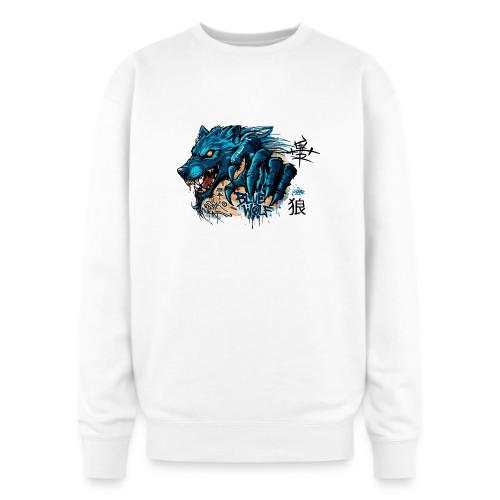 Blue Wolf Graffiti Street Art - Oversized Crewneck Sweatshirt