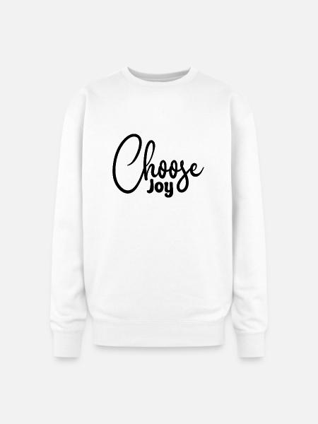 Choose Joy - Oversized Crewneck Sweatshirt - white