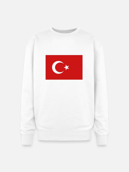 turkish flag - Oversized Crewneck Sweatshirt - white