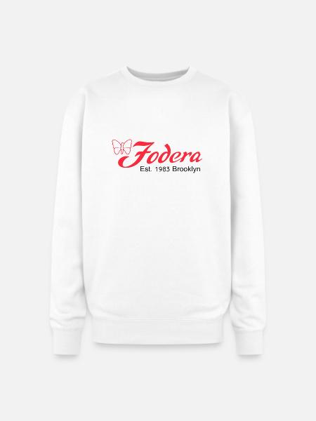 fodera_bass_guitar_logo_black - Oversized Crewneck Sweatshirt - white
