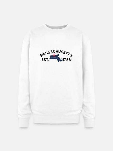 Massachusetts - Oversized Crewneck Sweatshirt - white